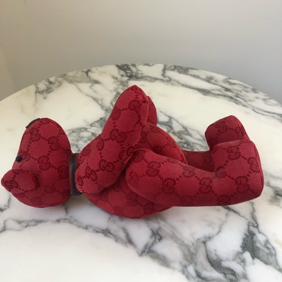 Authentic GUCCI Baby Teddy Bear Limited Edition Collectors Item Monogram Canvas - Picture 6 of 10